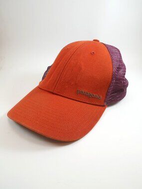 Patagonia Outdoors Orange Trucker Mesh Back Snapback Hat Cap Unisex Men's